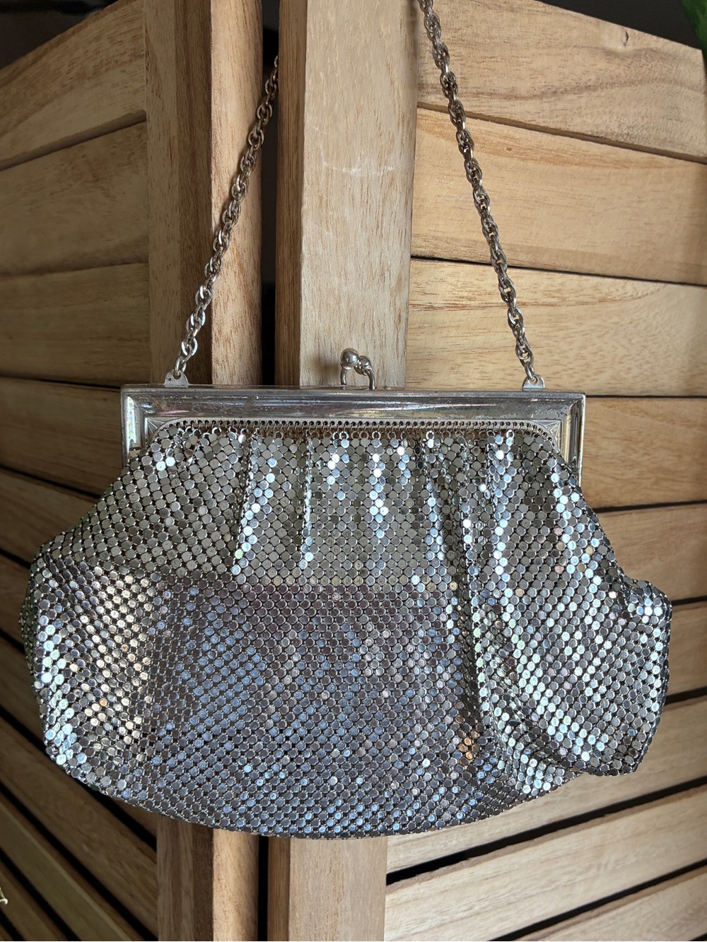 Vintage Whiting & Davis Silver Mesh Evening Bag